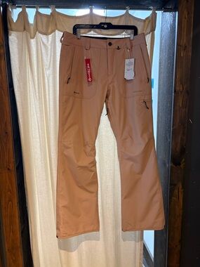 Volcom Woman’s Waterproof Snow Pants in Tan